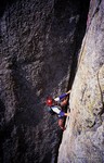 Perfect crack-climbing on "Villigerfpeiler" (climber: Stephan Husen)